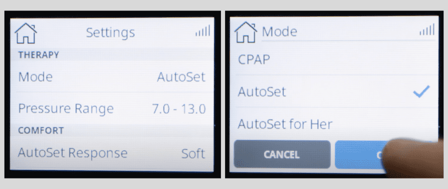 ResMed AirSense 11 - How to Adjust Pressure & Other Settings